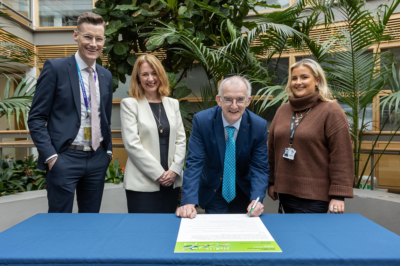 Hugh Nolan,Vice President of Finance, Resources and Diversity, Dr Edel Healy, Head of the School of Health and Science, Dr Diarmuid O'Callaghan, DkIT President, Niamh Fallon, DkIT Student Union President